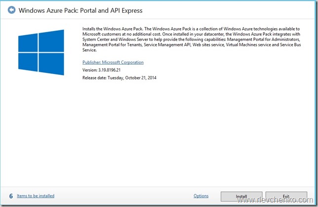Windows Azure Pack Installation